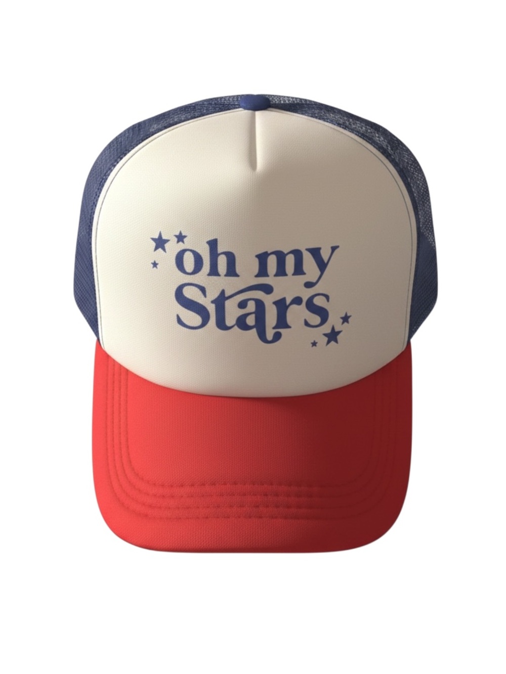 Oh My Stars Trucker Hat - Red, White & Blue